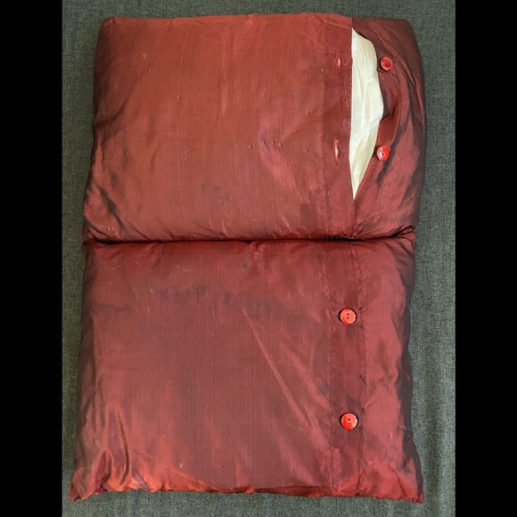 2 @ Red Pillow - sequins and beaded embroidery - Picture 2 of 7